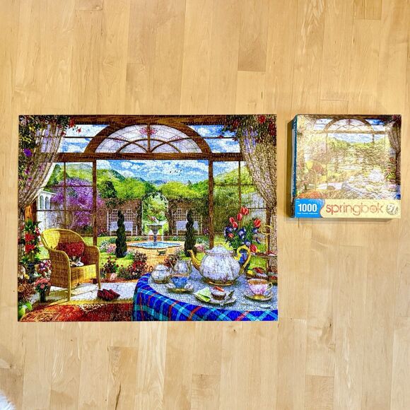 COMPLETE Springbok's 1000 Piece Jigsaw Puzzle “The Conservatory” Made In USA - Picture 2 of 4